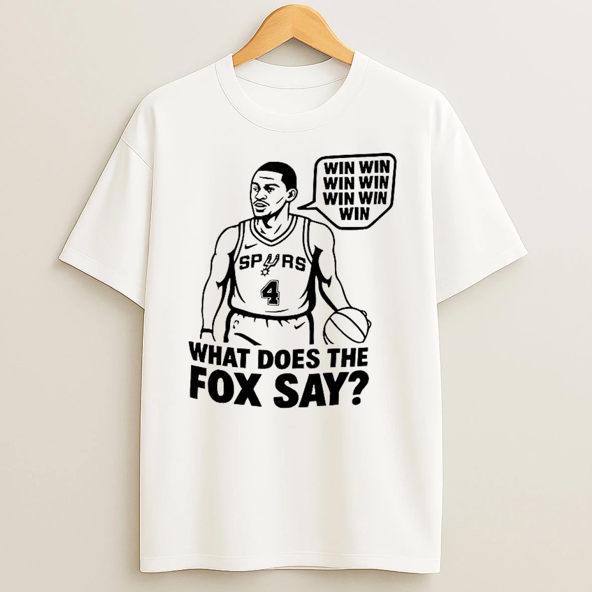 Vflippa Clickoneshirt 20251225_095059 138_deaaron Fox San Antonio Spurs What Does The Fox Say T Shirt