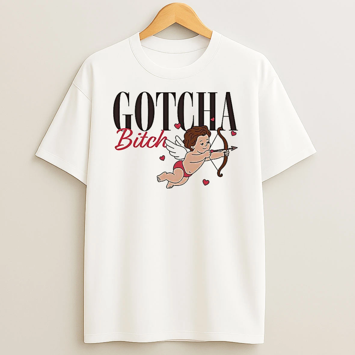Vflippa Clickoneshirt 20251225_095059 138_gotcha Bitch Cupid God Of Love Roman Mythology T Shirt