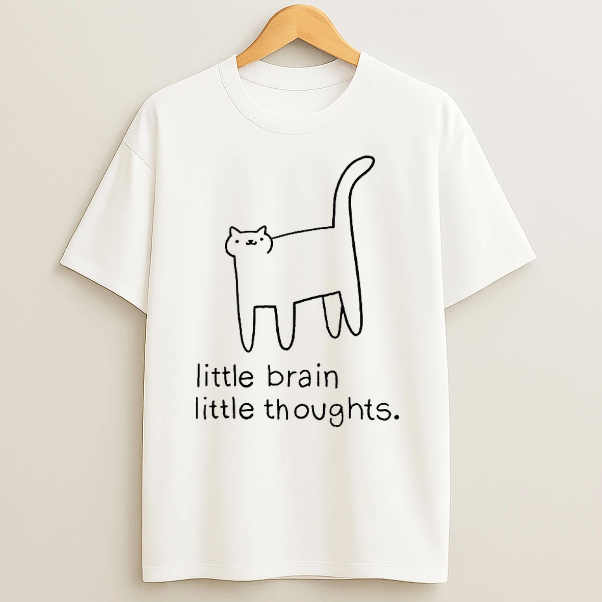 Vflippa Clickoneshirt 20251225_095059 138_little Brain Little Thoughts Cat Sketch T Shirt