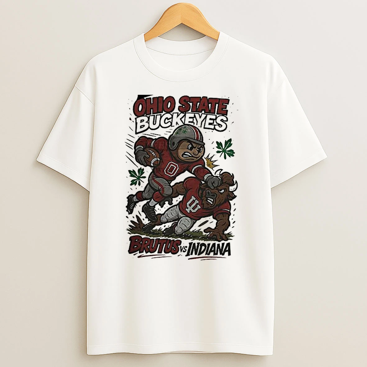 Vflippa Clickoneshirt 20251225_095059 138_ohio State Buckeyes Beat Indiana Hoosiers Ncaa Football Artwork Mascot Fight Retro T Shirt