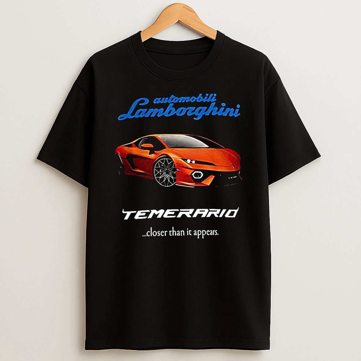 Vflippa Clickoneshirt 20251225_095059 138_tate Mcrae Automobili Lamborghini Temerario Closer Than It Appears Music Lover T Shirt