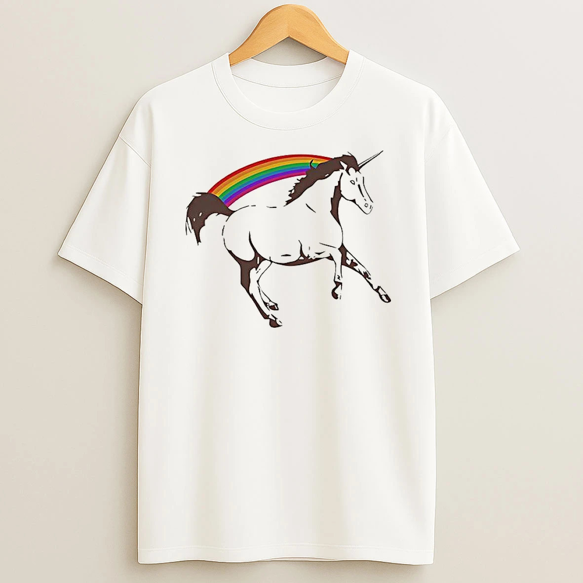 Vflippa Clickoneshirt 20251225_095059 138_unicorn With Rainbow Sketch T Shirt