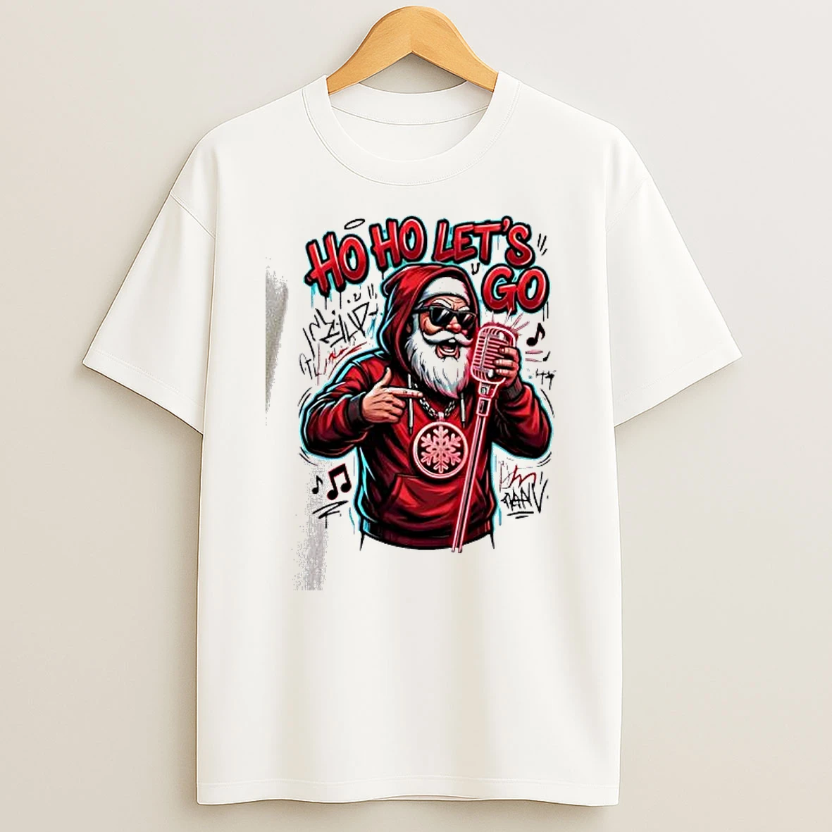 Vflippa Dalatshirt 20251209_113452 71_ho Ho Lets Go Hip Hop Santa Christmas T Shirt