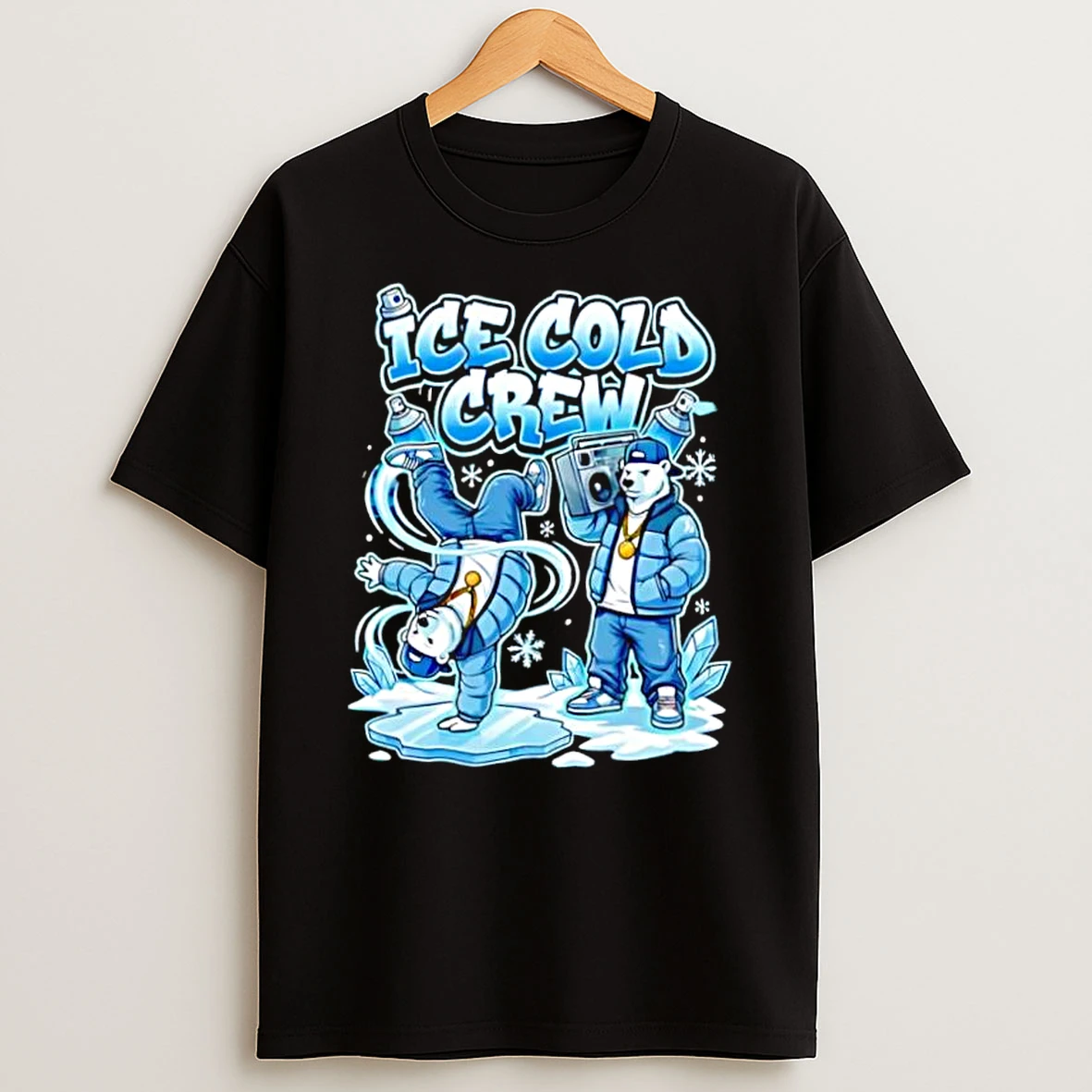 Vflippa Dalatshirt 20251209_113452 71_ice Cold Crew Hip Hop Polar Bear Breakdance Christmas T Shirt