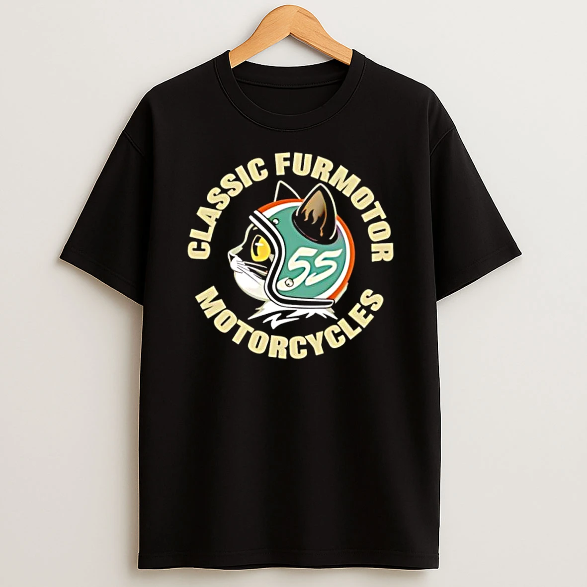 Vflippa Dalatshirt 20251209_115549 16_classic Furmotor Motorcycles Helmet Cat T Shirt