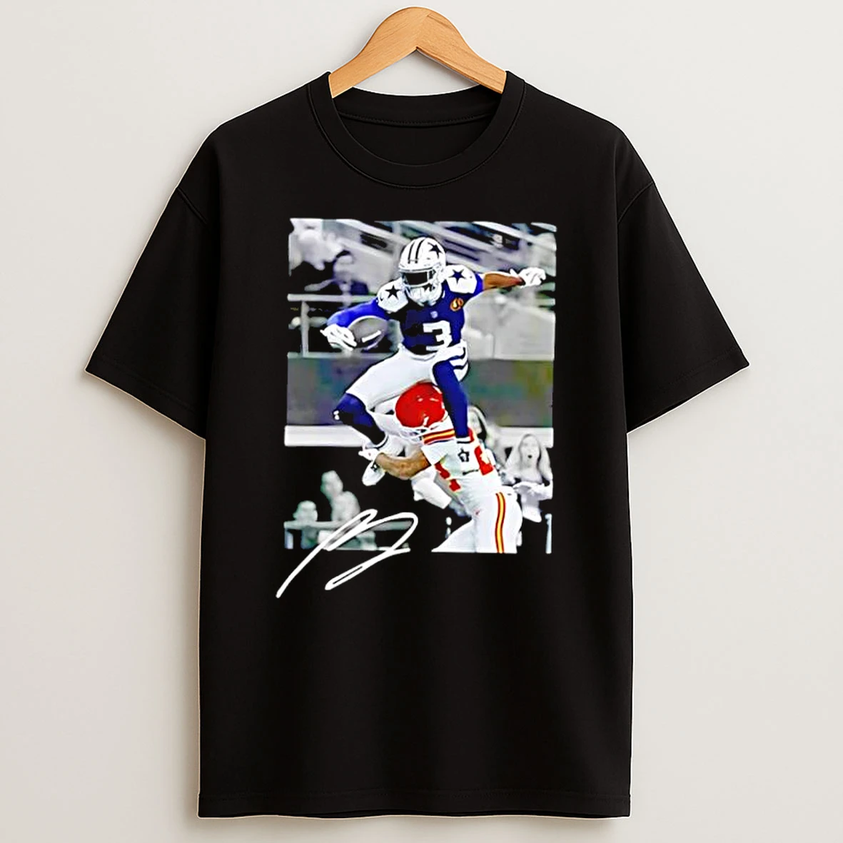 Vflippa Dalatshirt 20251209_115549 16_dallas Cowboys George Pickens Jumping Football T Shirt