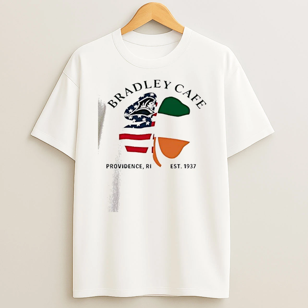 Vflippa Dalatshirt 20251209_165612 15_bradley Cafe Providence Ri Est 1937 Shamrock Usa Ireland Flag T Shirt