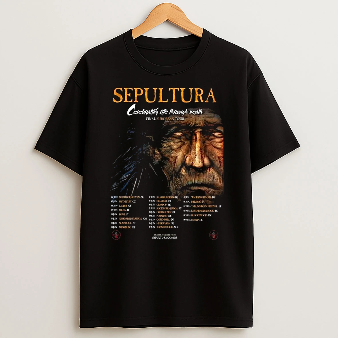 Vflippa Legendusashirt 20251217_115348 55_sepultura Celebrating Life Through Death Final European Tour 2026 Schedule Tour Dates T Shirt