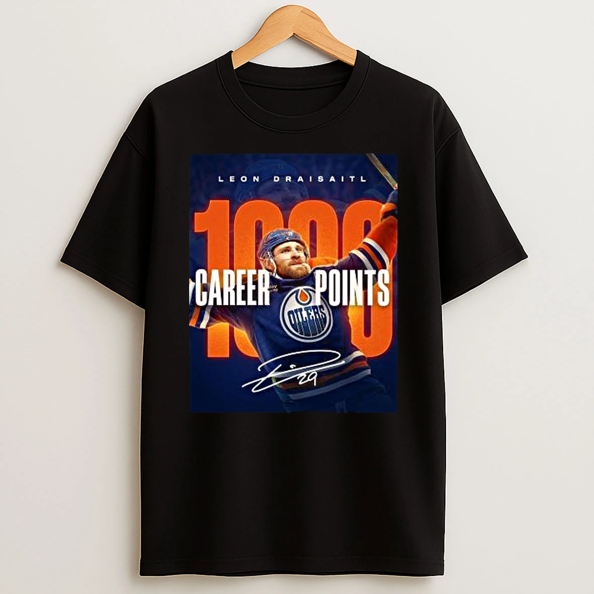 Vflippa Legendusashirt 20251217_165621 107_congratulations Leon Draisaitl Team Edmonton Oilers Reach 1000 Nhl Career Points T Shirt