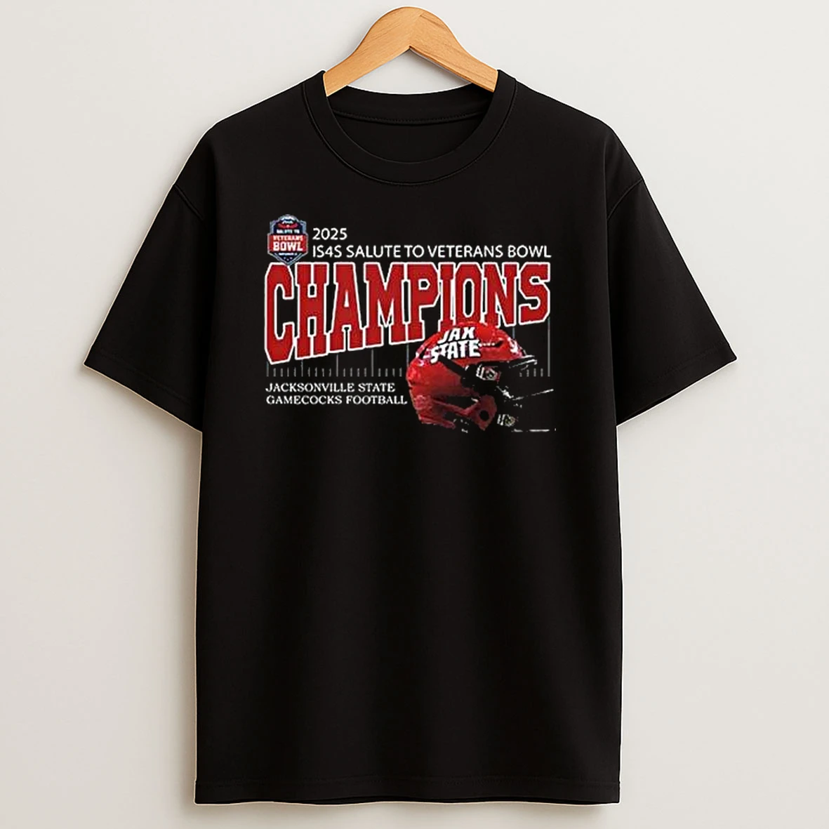 Vflippa Legendusashirt 20251217_165621 107_jacksonville State Gamecocks Football Are 2025 Is4s Salute To Veterans Bowl Champions Helmet T Shirt