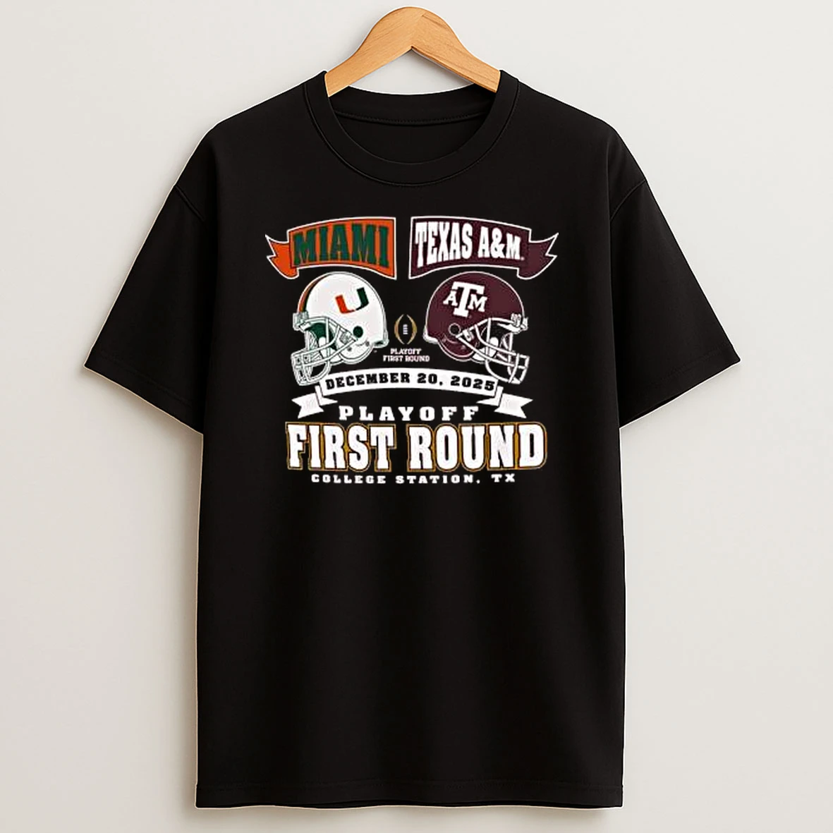 Vflippa Legendusashirt 20251217_165621 107_miami Vs Texas Am Cfp Round 1 Head 2 Head Helmet Dec 20 2025 T Shirt