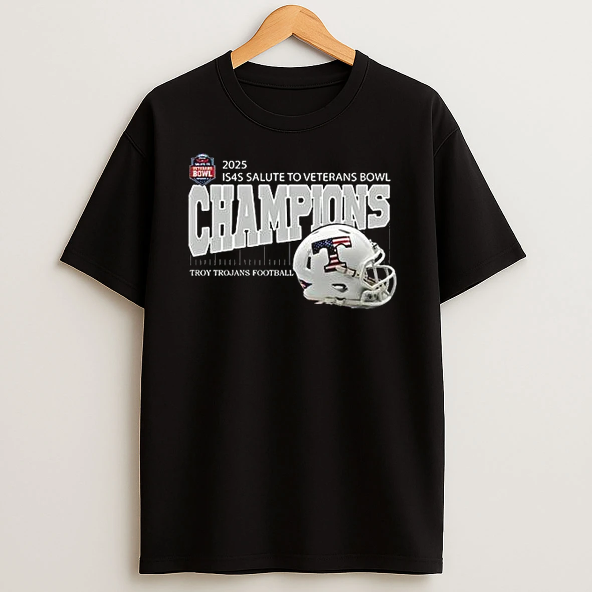 Vflippa Legendusashirt 20251217_165621 107_troy Trojans Football Are 2025 Is4s Salute To Veterans Bowl Champions Helmet T Shirt