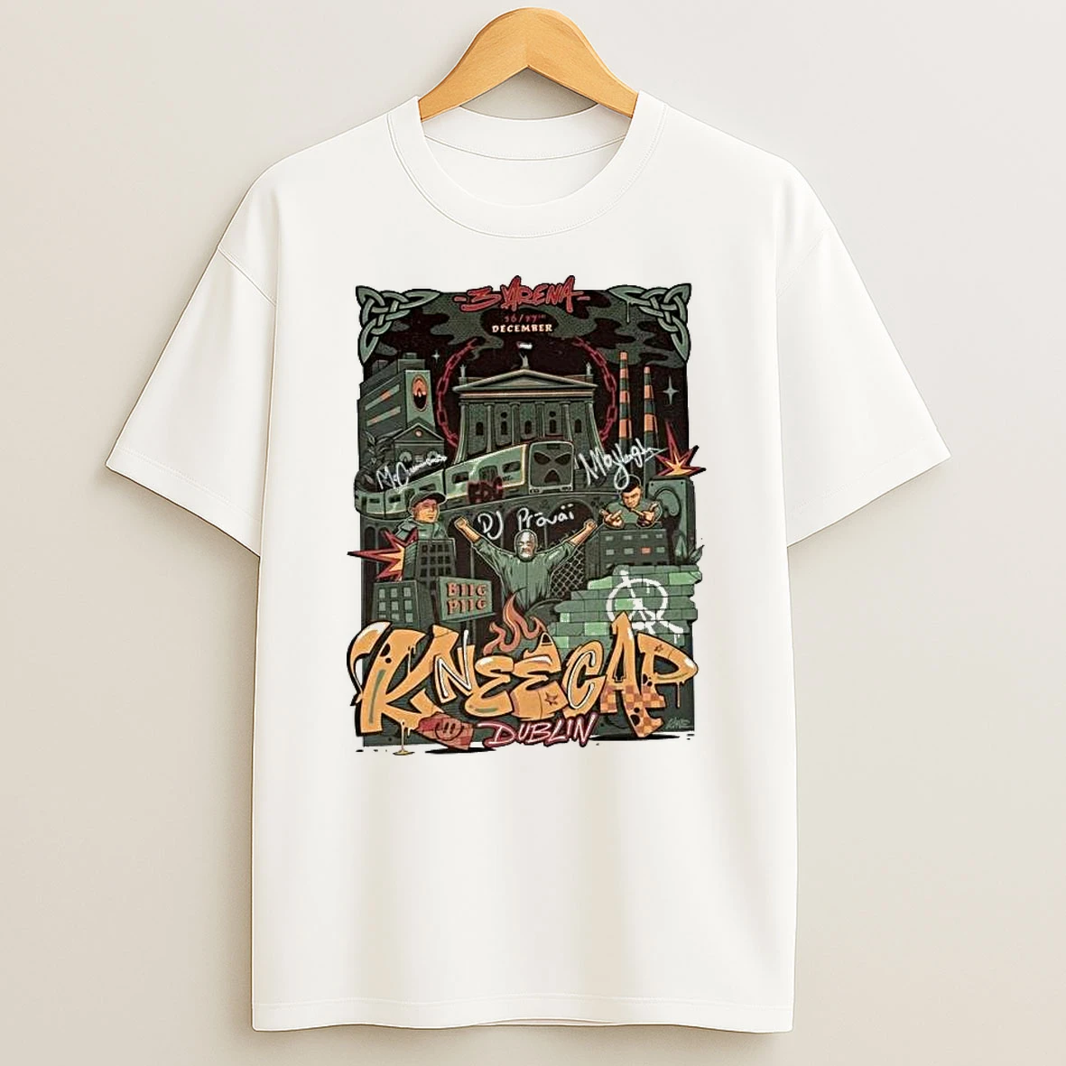 Vflippa Legendusashirt 20251218_094245 77_kneecap Dublin Ireland 2025 Event At 3 Arena On December 16 17 2025 Signed T Shirt