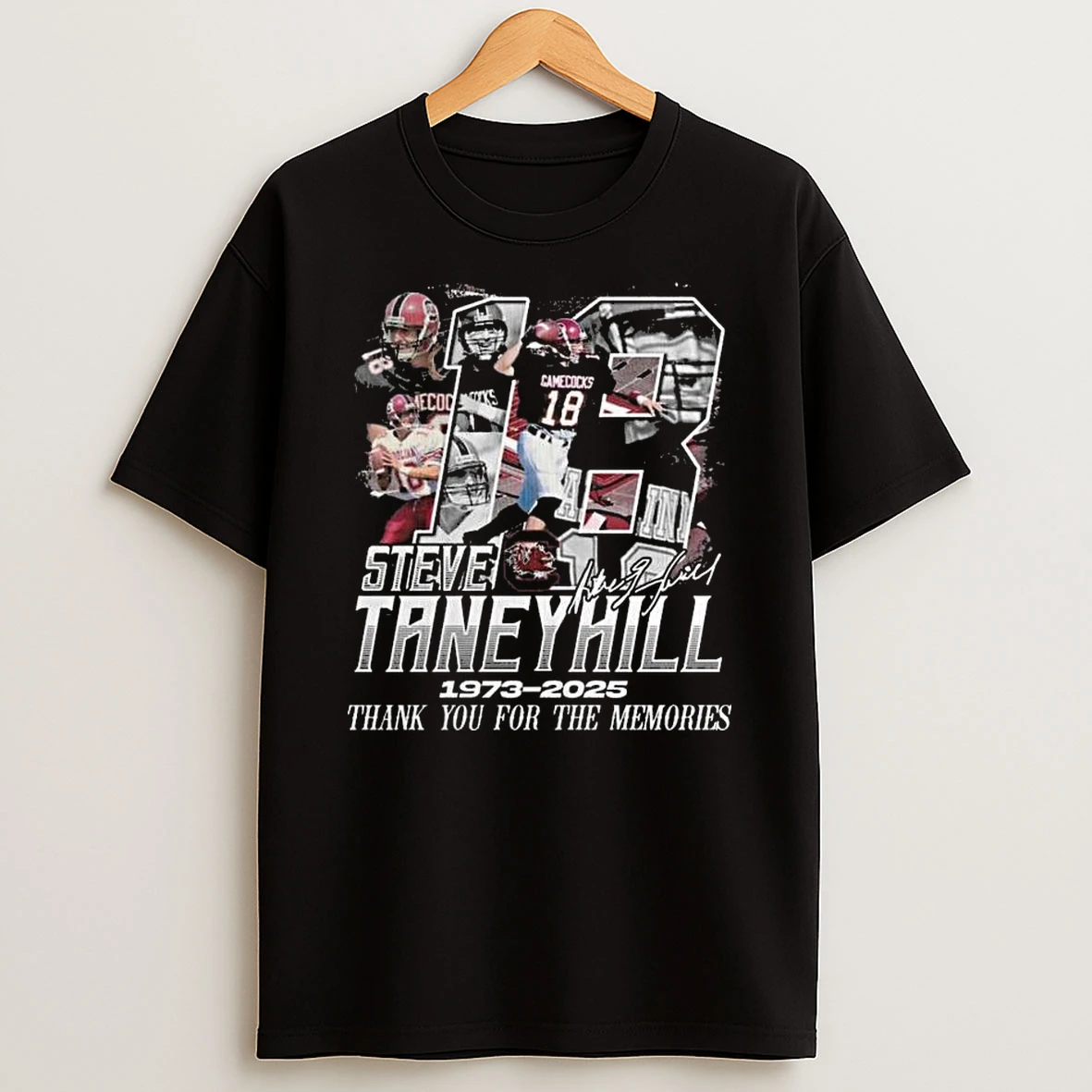 Vflippa Legendusashirt 20251218_094245 77_south Carolina Gamecocks Steve Taneyhill 1973 2025 Thank You For The Memories Signature T Shirt