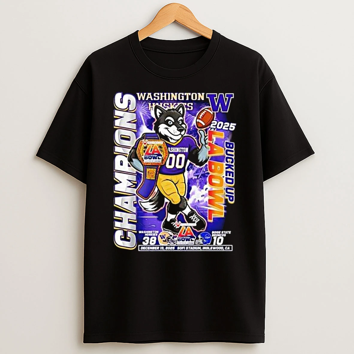 Vflippa Legendusashirt 20251218_094245 77_washington Huskies Bucked Up La Bowl Champions 2025 Mascot T Shirt