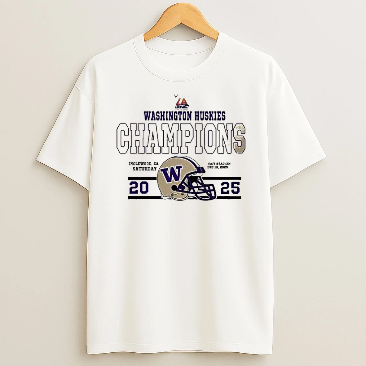 Vflippa Legendusashirt 20251218_094245 77_washington Huskies Football Champions 2025 Bucked Up La Bowl Hosted Helmet T Shirt