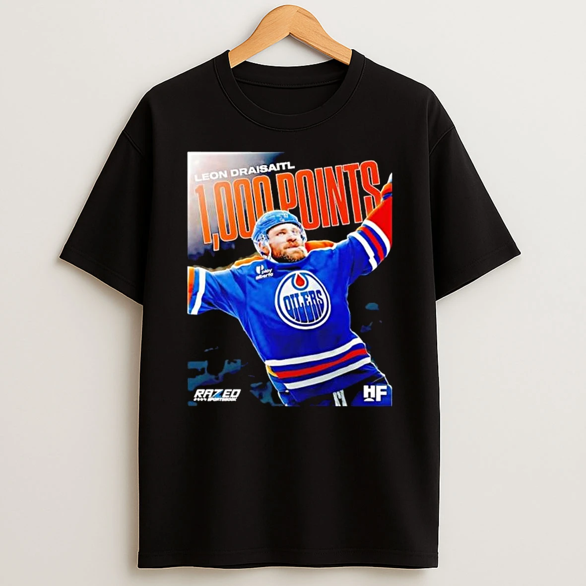 Vflippa Legendusashirt 20251219_092404 273_leon Draisaitl 1000 Points Edmonton Oilers Hockey T Shirt