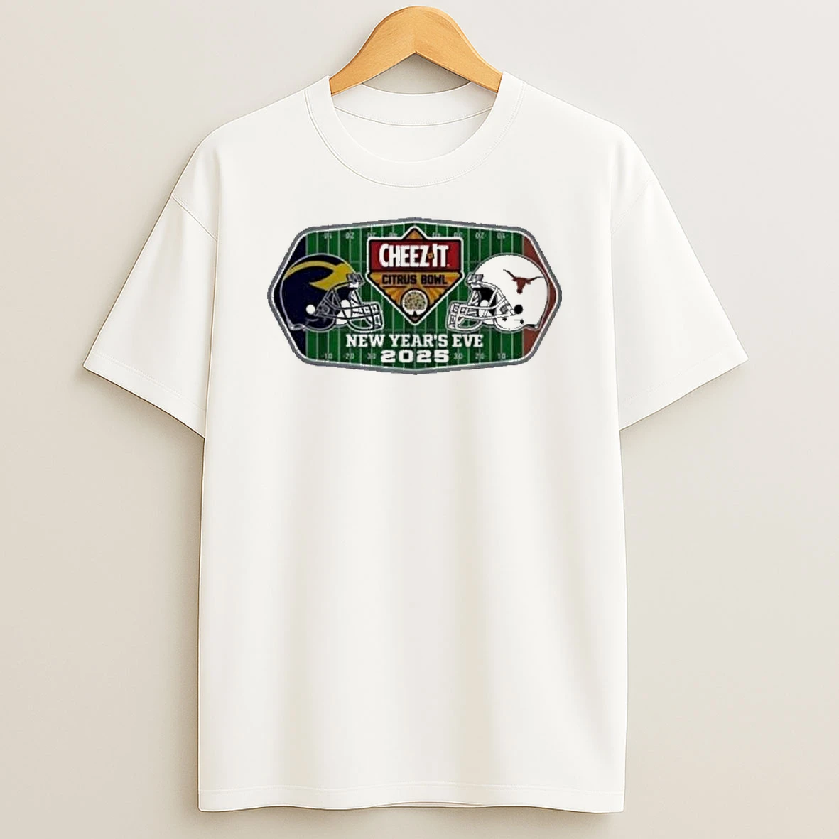 Vflippa Legendusashirt 20251219_092404 273_michigan Wolverines Vs Texas Longhorns New Years Eve 2025 Citrus Bowl 2 Team Logo T Shirt