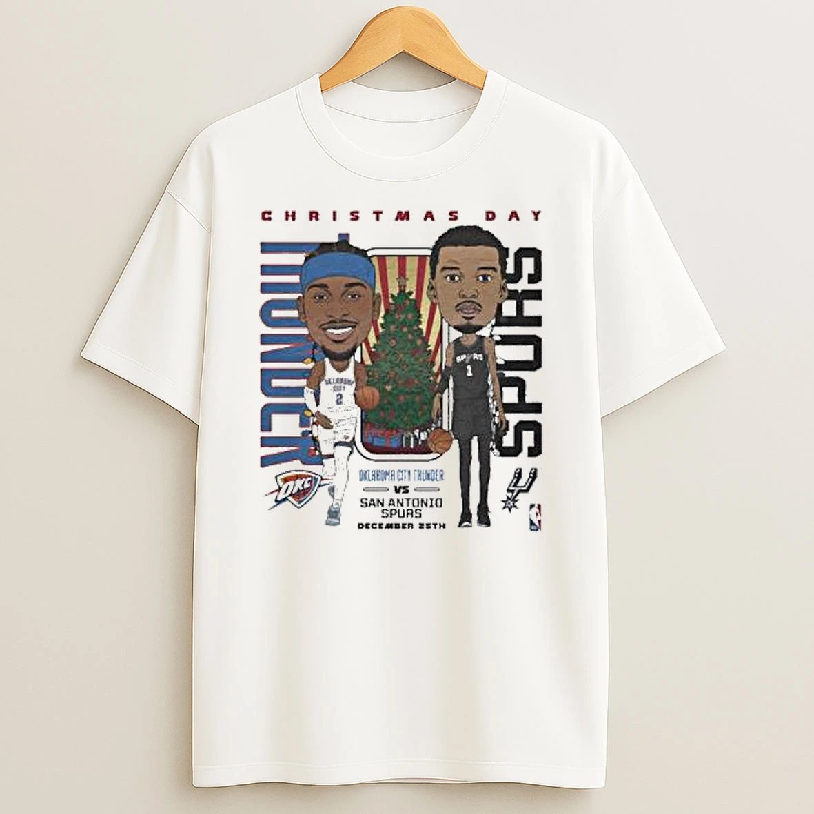 Vflippa Legendusashirt 20251219_092404 273_nba Christmas Day Match Up Oklahoma City Thunder Vs San Antonio Spurs December 25th 2025 T Shirt