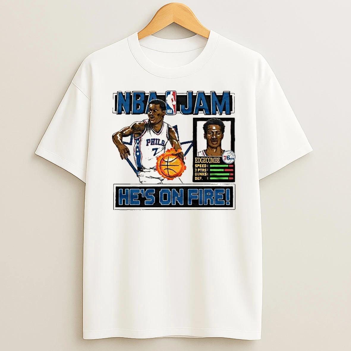 Vflippa Legendusashirt 20251219_092404 273_nba Jam 76ers V J Edgecombe Hes On Fire T Shirt