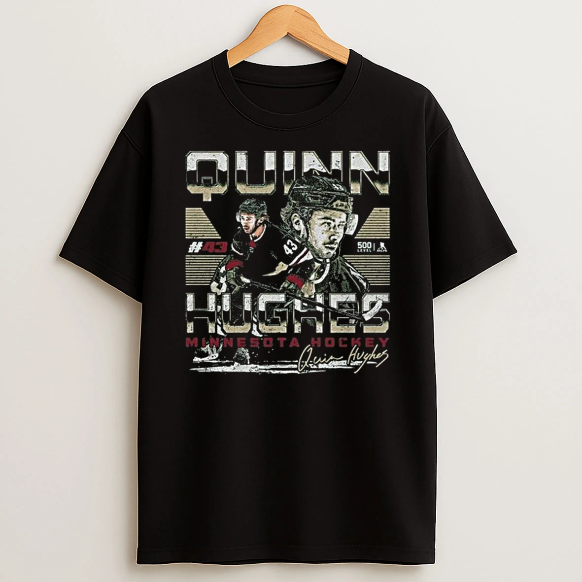 Vflippa Legendusashirt 20251219_092404 273_quinn Hughes Minnesota Wild Nhl Number 43 Dual Signature T Shirt
