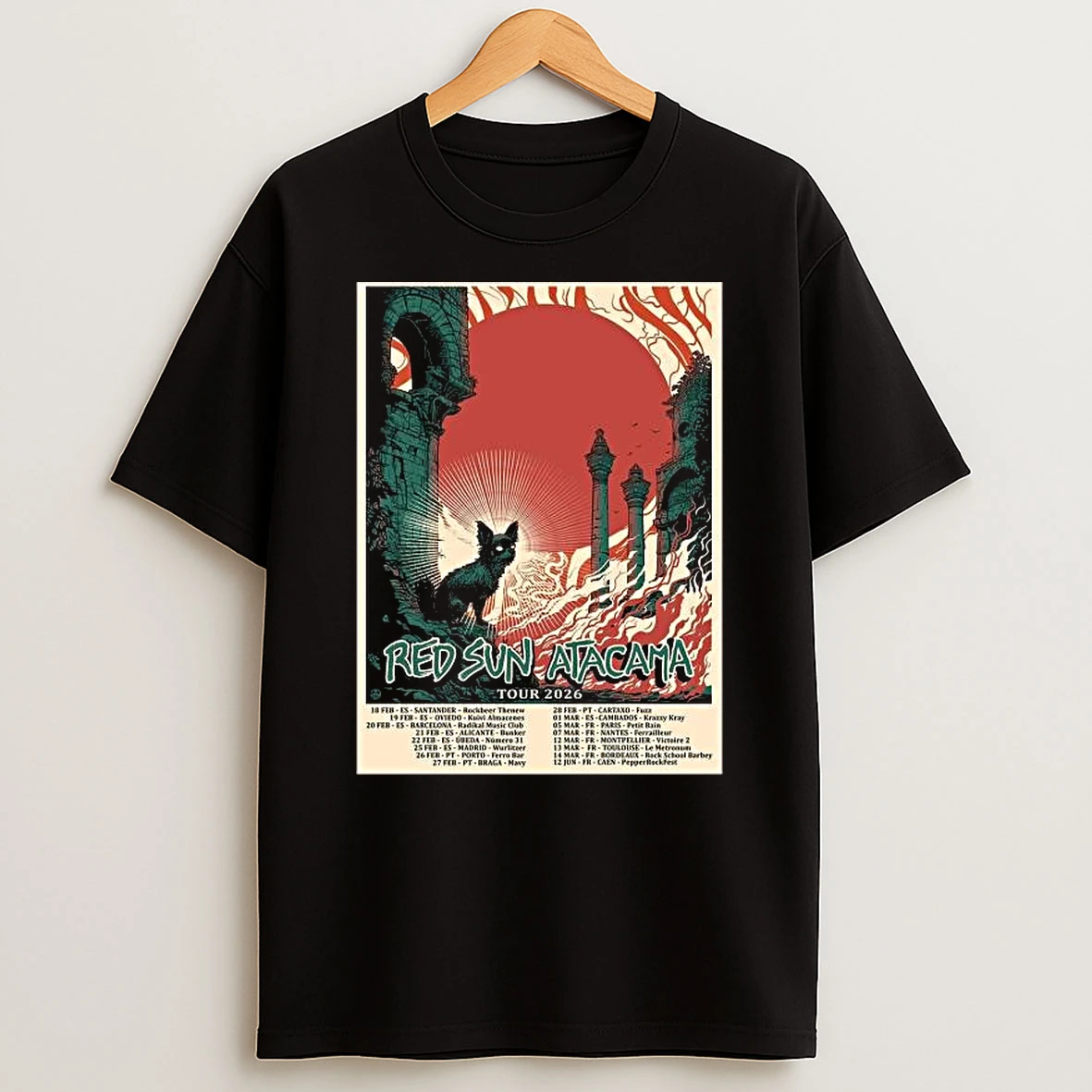 Vflippa Legendusashirt 20251219_092404 273_red Sun Atacama Tour 2026 Europe Schedule Dates T Shirt