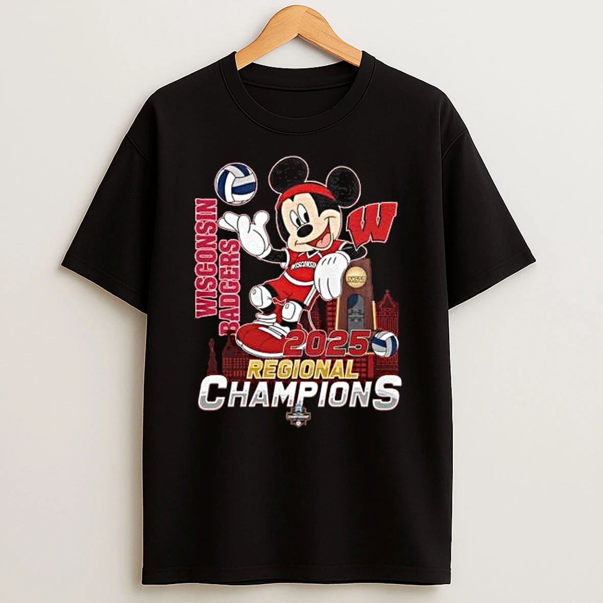 Vflippa Legendusashirt 20251219_092404 273_wisconsin Badgers 2025 Regional Champions Football Celebrating T Shirt