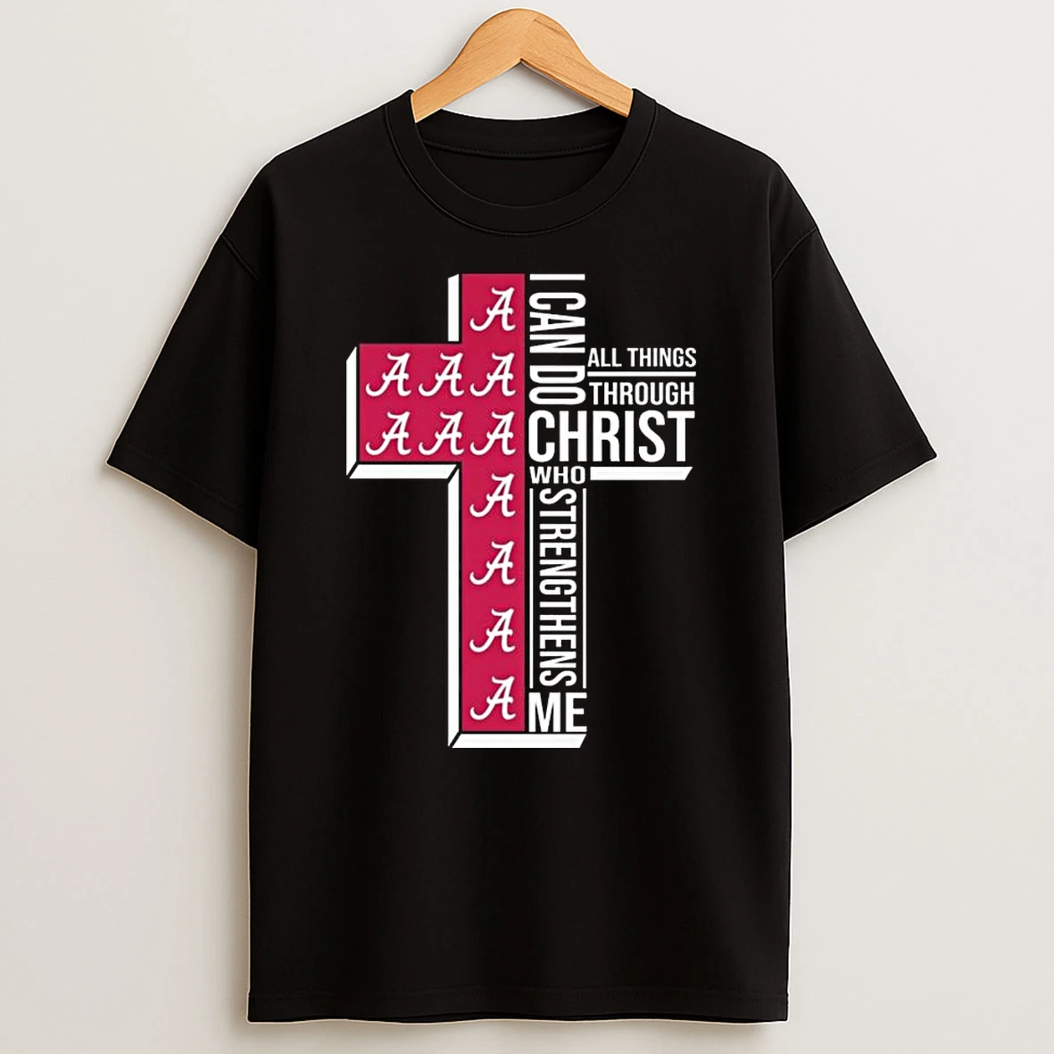 Vflippa Legendusashirt 20251219_121417 88_alabama Crimson Tide I Can Do All Things Through Christ Who Strengthens Me Cross T Shirt