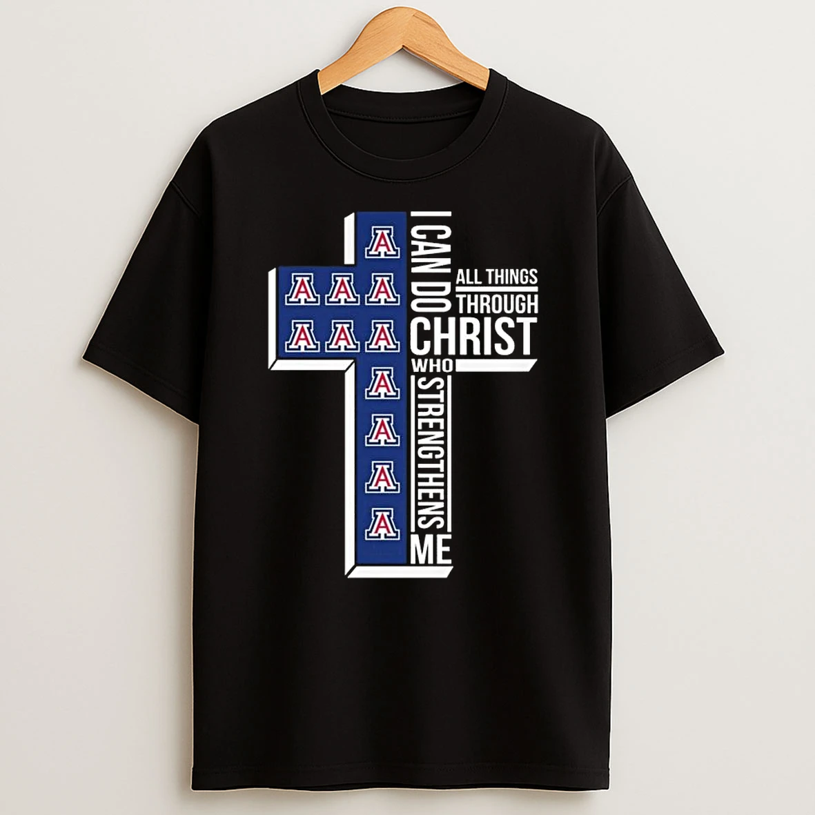 Vflippa Legendusashirt 20251219_121417 88_arizona Wildcats I Can Do All Things Through Christ Who Strengthens Me Cross T Shirt