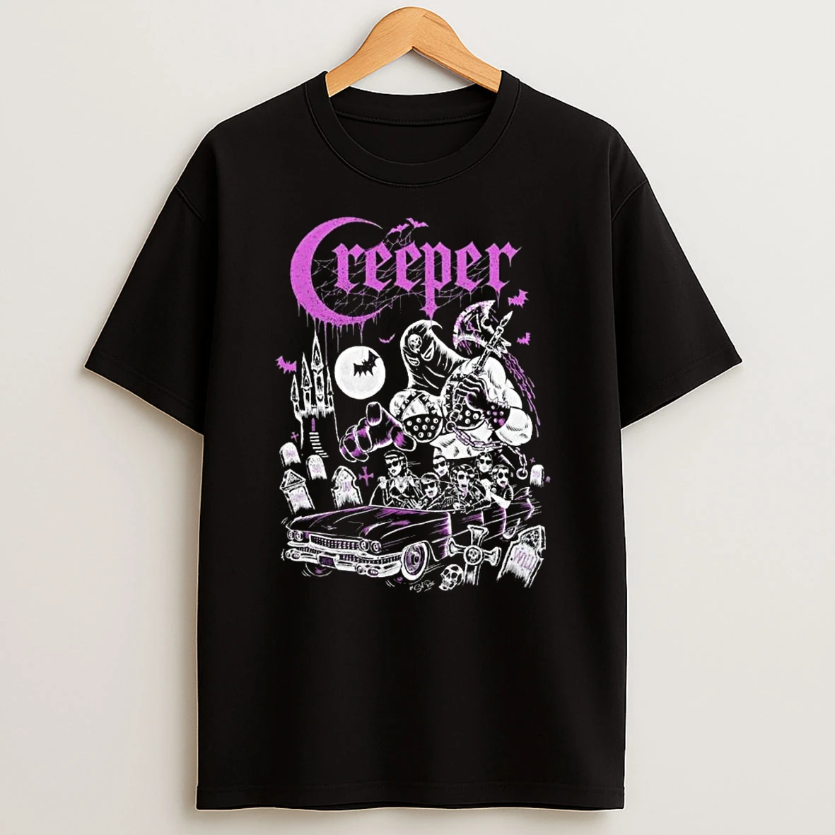 Vflippa Legendusashirt 20251219_121417 88_creeper Mistress Of Death Car Horror T Shirt
