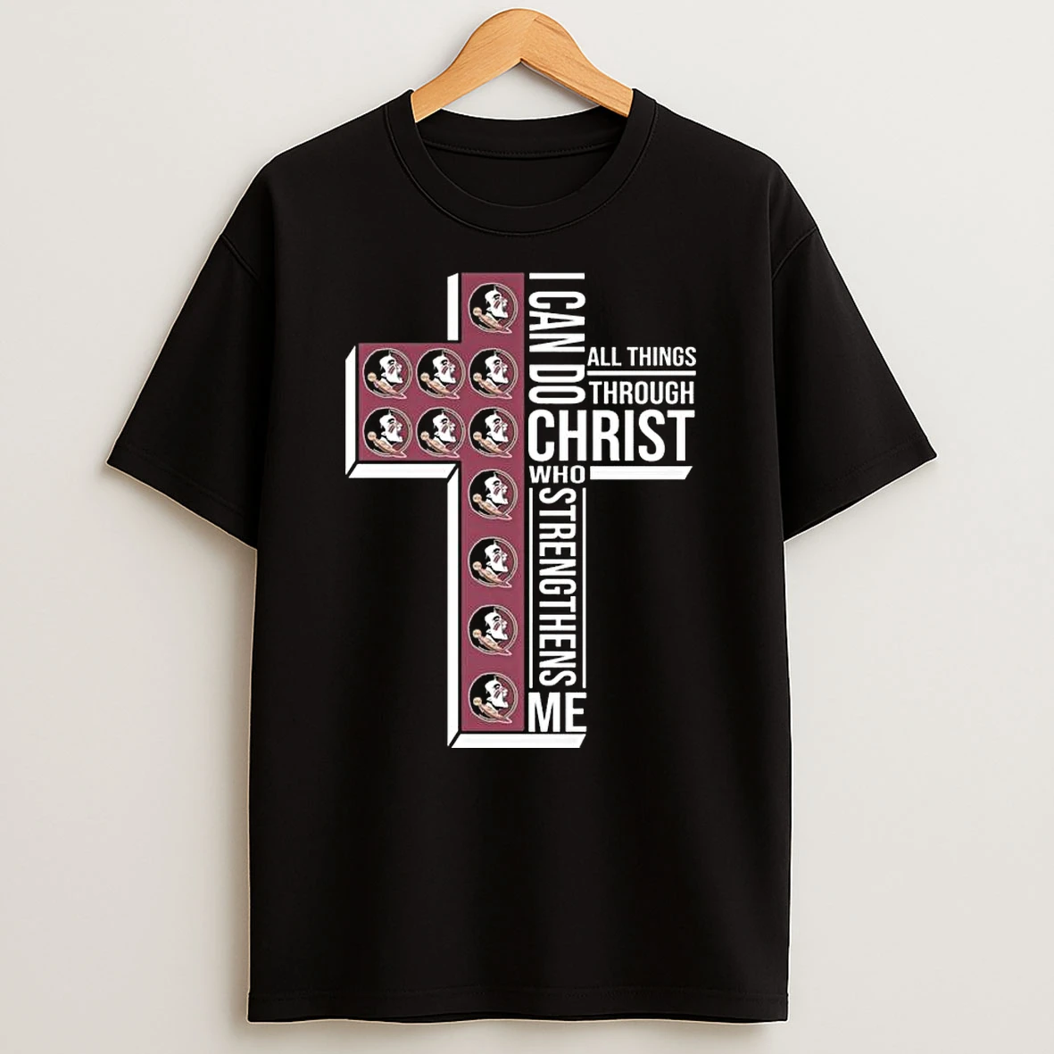 Vflippa Legendusashirt 20251219_121417 88_florida State Seminoles I Can Do All Things Through Christ Who Strengthens Me Cross T Shirt