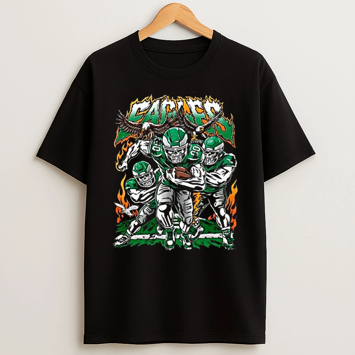 Vflippa Legendusashirt 20251219_172235 61_warren Lotas X Philadelphia Eagles Fire The Cannons Skull Nfl T Shirt
