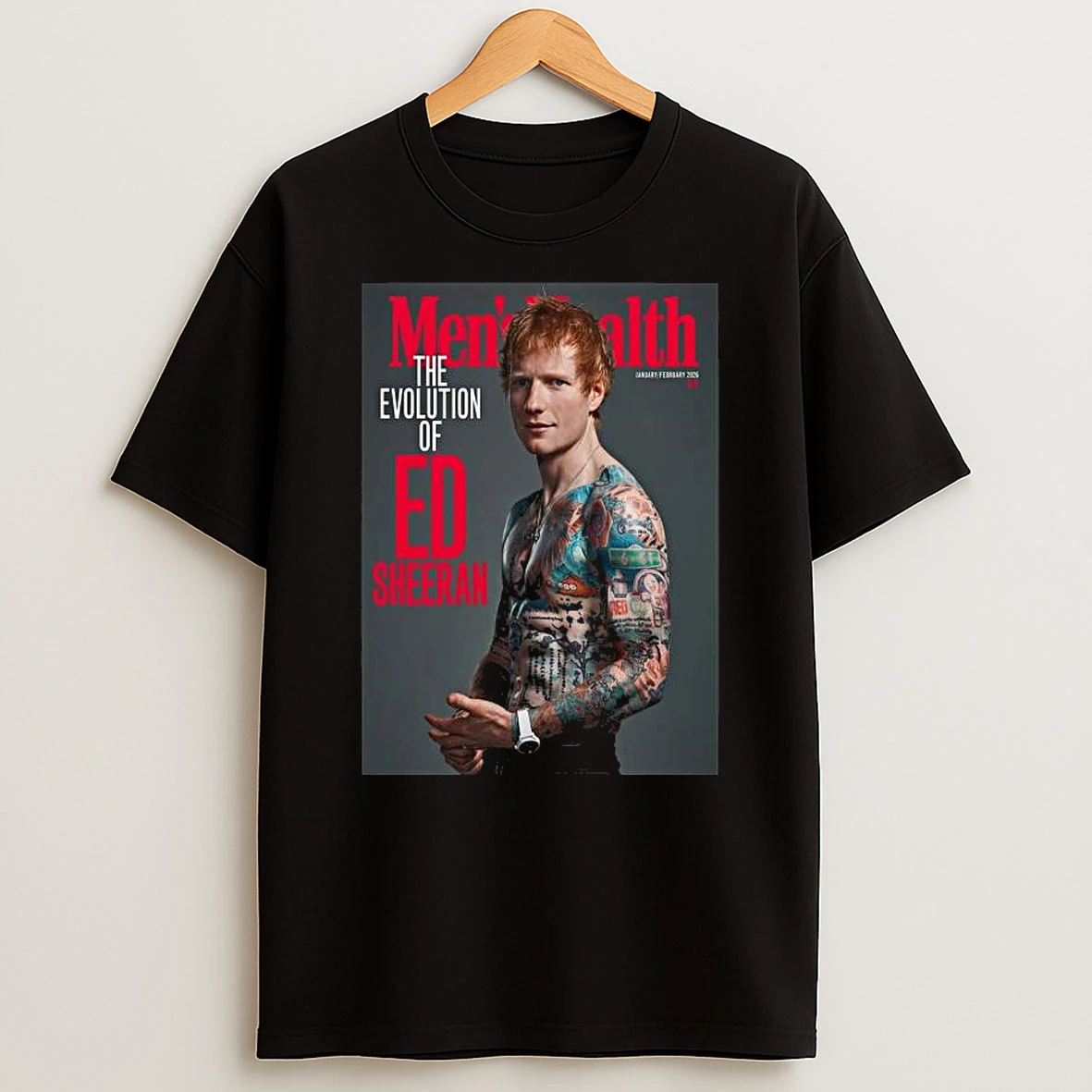 Vflippa Legendusashirt 20251219_230105 73_ed Sheeran Graces The Cover Of Mens Health Uk Magazine January February 2026 Issue The Evolution Of Ed T Shirt