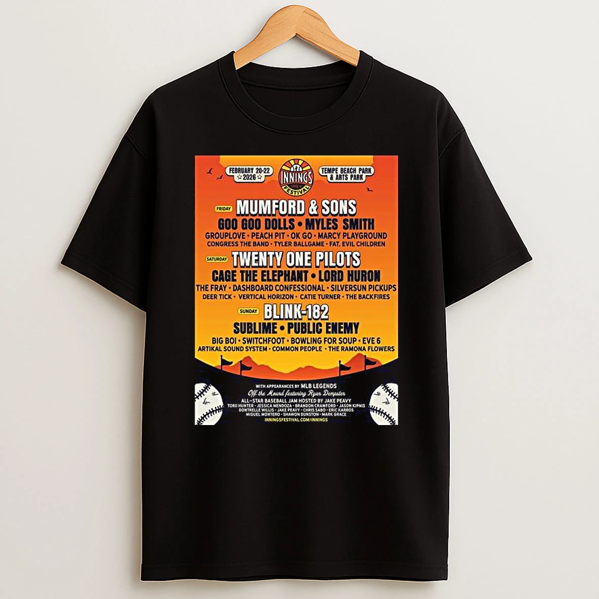 Vflippa Legendusashirt 20251219_230105 73_inning Festival Full Lineup In Tempe Arizona At Temple Beach Park And Arts Park On February 20 21 22 2026 T Shirt