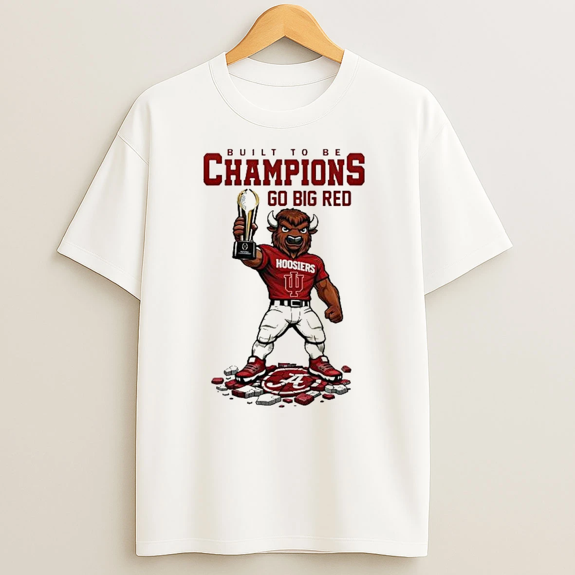 Vflippa Legendusashirt 20251222_100135 100_indiana Hoosiers Ncaa College Football Playoff Game Built To Be Champions Go Big Red Mascot T Shirt