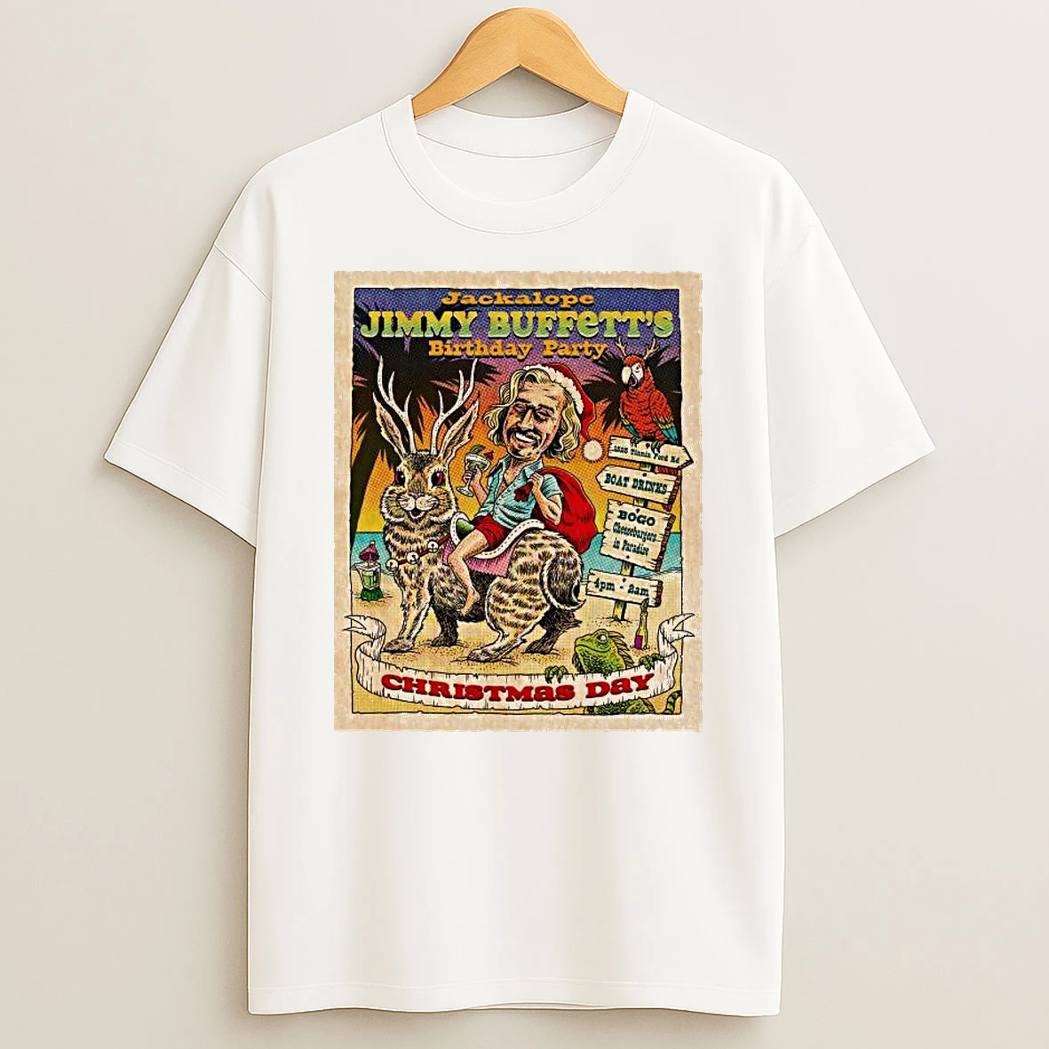 Vflippa Legendusashirt 20251222_100135 100_jackalope Jimmy Buffetts Birthday Party Christmas Day T Shirt
