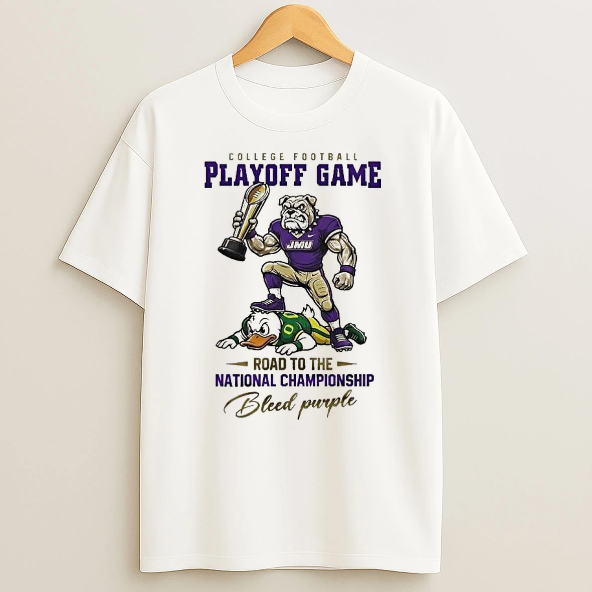 Vflippa Legendusashirt 20251222_100135 100_james Madison Dukes Ncaa College Football Playoff Game Road To The National Championship Bleed Purple Mascot 2025 T Shirt