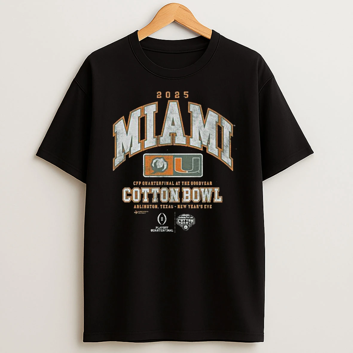 Vflippa Legendusashirt 20251222_100135 100_miami Hurricanes 2025 Goodyear Cotton Bowl Arlington Texas New Years Eve T Shirt