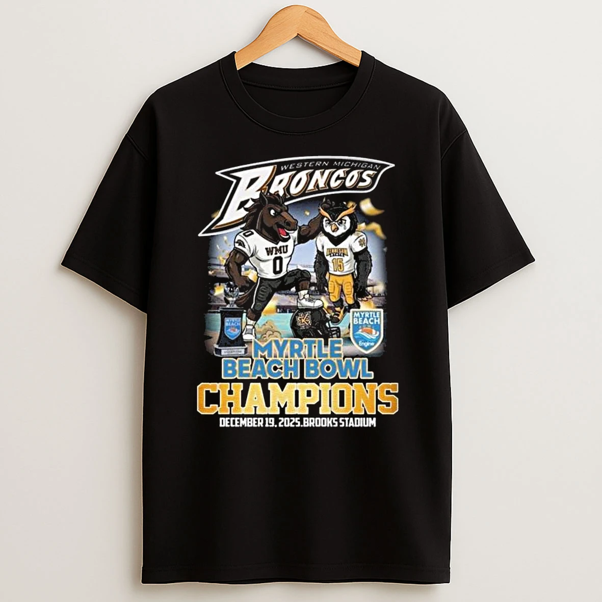 Vflippa Legendusashirt 20251222_100135 100_western Michigan Broncos Myrtle Beach Bowl Champions 2025 Mascot Vintage T Shirt