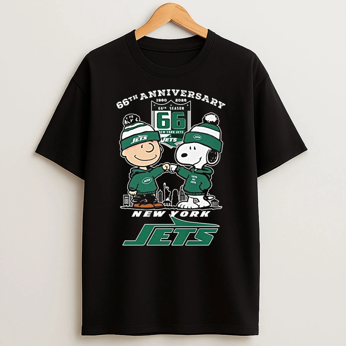 Vflippa Legendusashirt 20251222_130533 68_charlie Brown And Snoopy X New York Jets 66th Anniversary 1960 2026 T Shirt