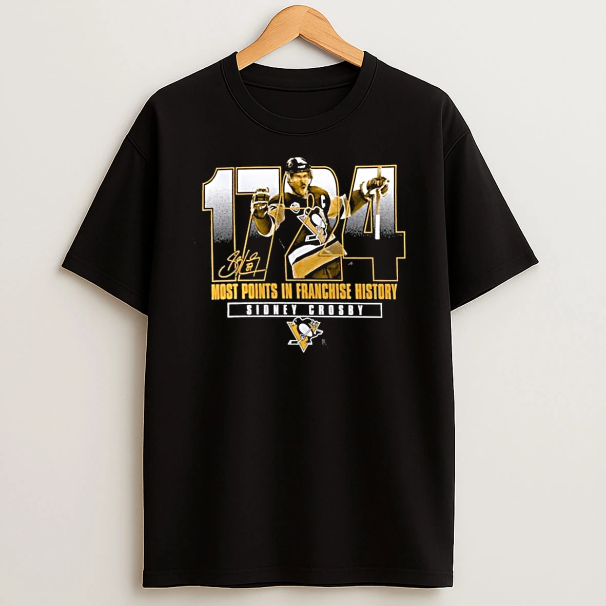 Vflippa Legendusashirt 20251222_130533 68_sidney Crosby Pittsburgh Penguins 1724 Most Points In Franchise History T Shirt