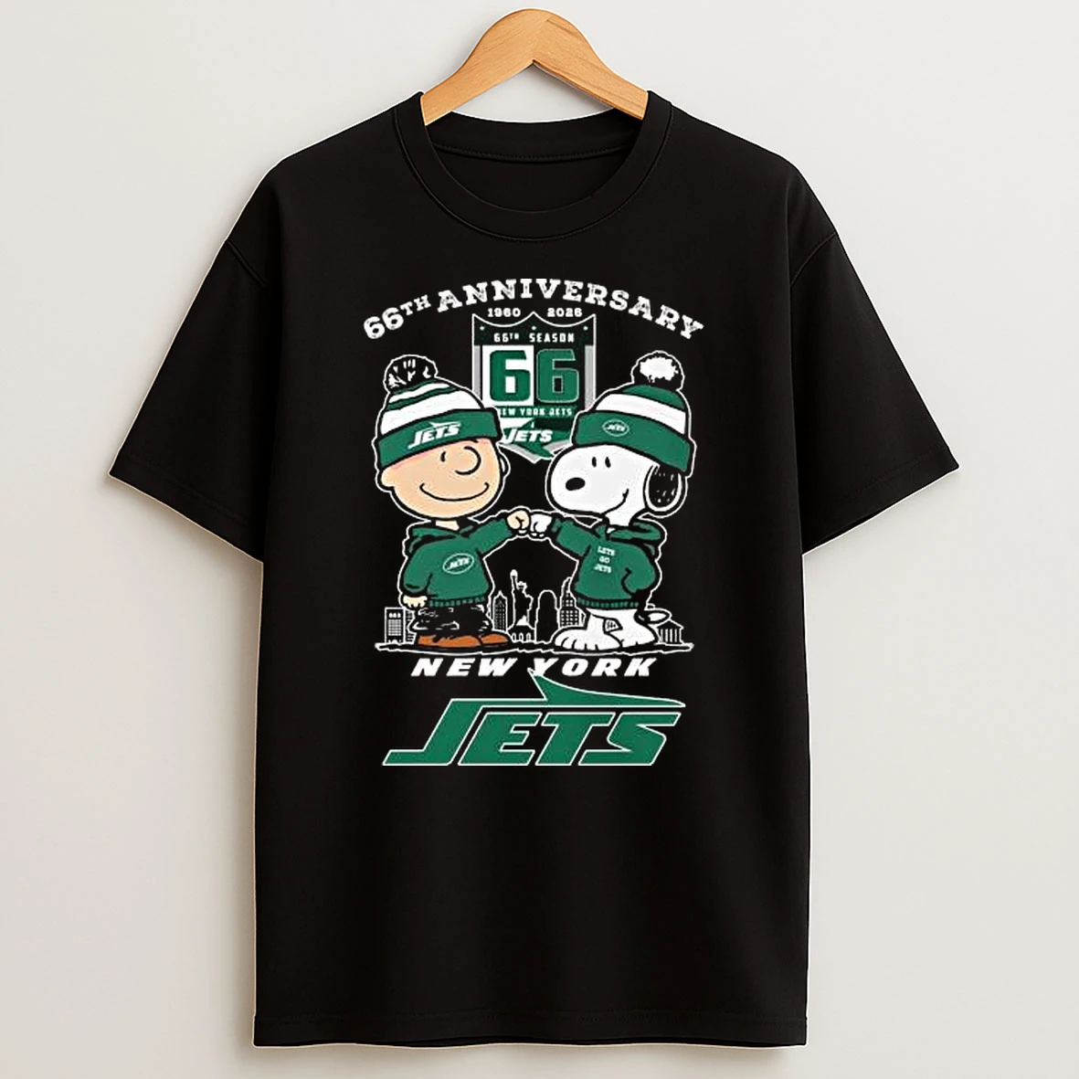 Vflippa Legendusashirt 20251222_170544 112_charlie Brown And Snoopy X New York Jets 66th Anniversary 1960 2026 T Shirt