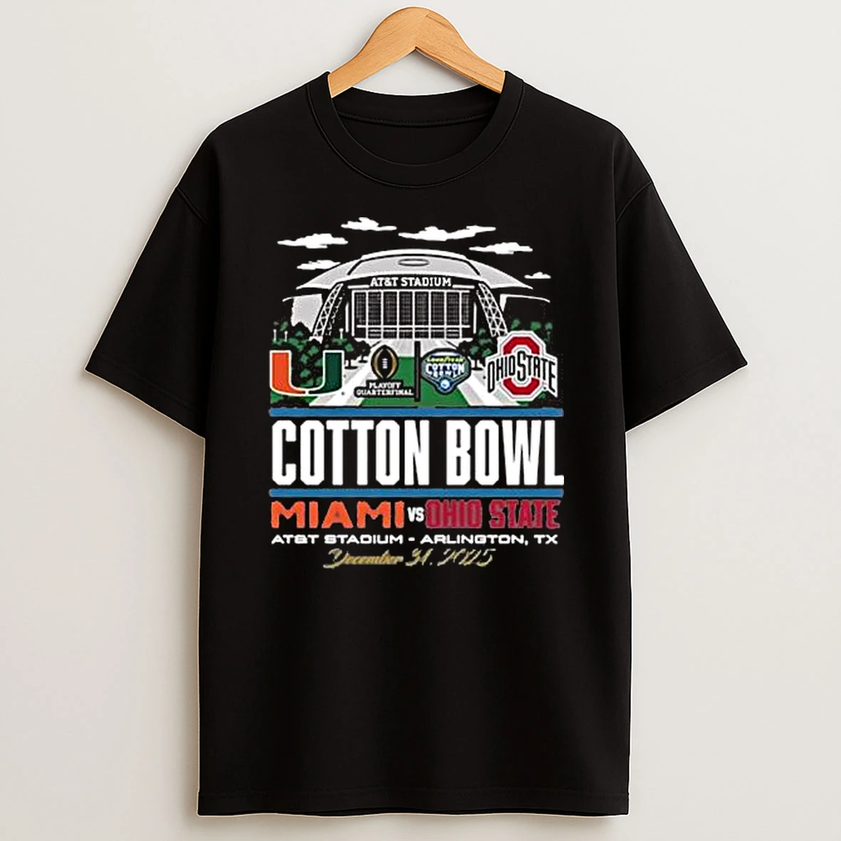 Vflippa Legendusashirt 20251222_170544 112_miami Hurricanes Vs Ohio State Buckeyes 2025 Cotton Bowl Att Stadium Arlington Tx Dec 31 2025 T Shirt