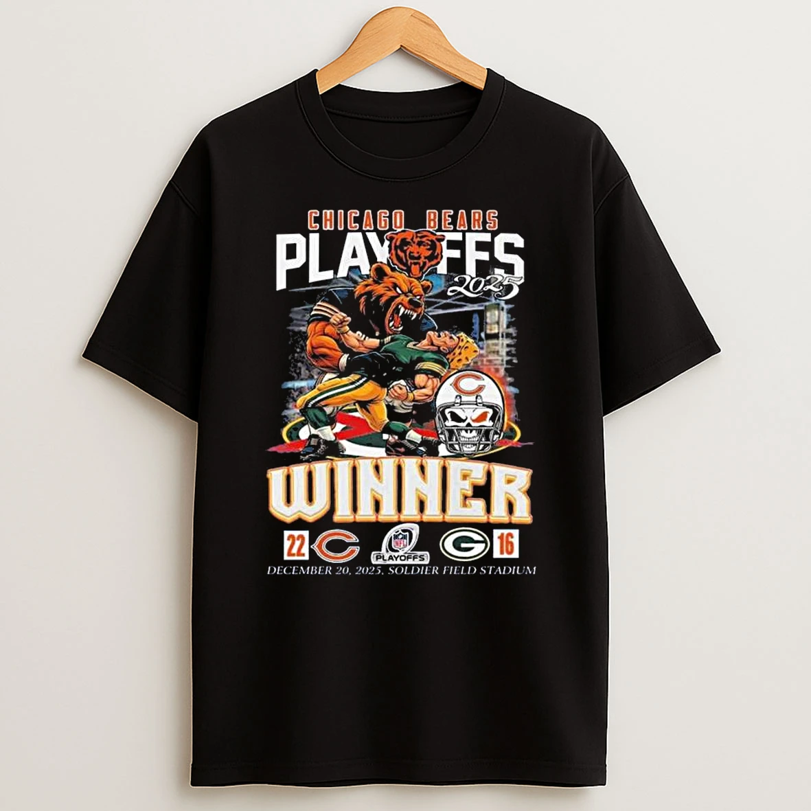 Vflippa Legendusashirt 20251223_094423 85_chicago Bears Playoffs Winners Beat Green Bay Packers 2025 Mascot T Shirt