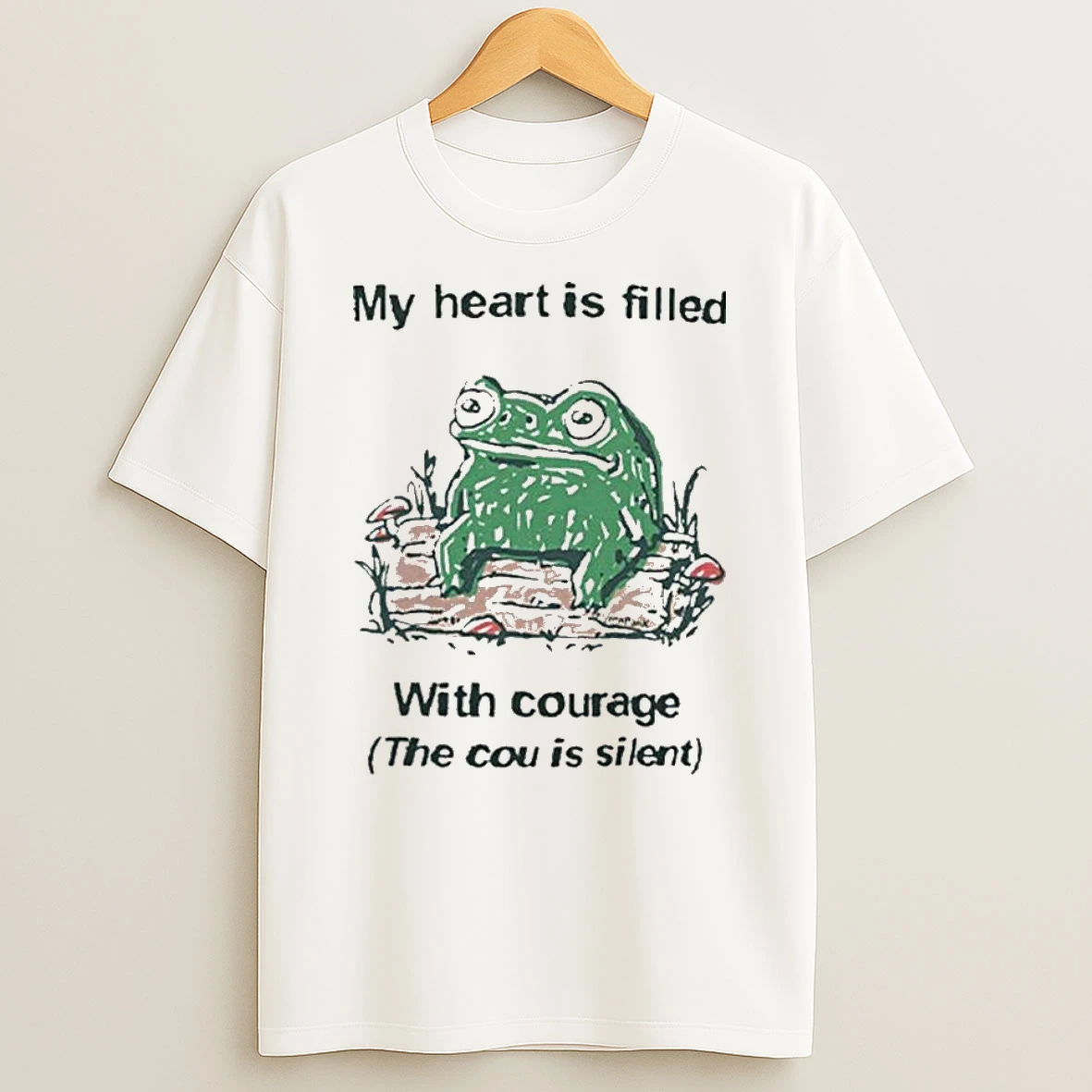 Vflippa Legendusashirt 20251223_094423 85_frog Rage My Heart Is Filled With Courage The Cou Is Silent T Shirt