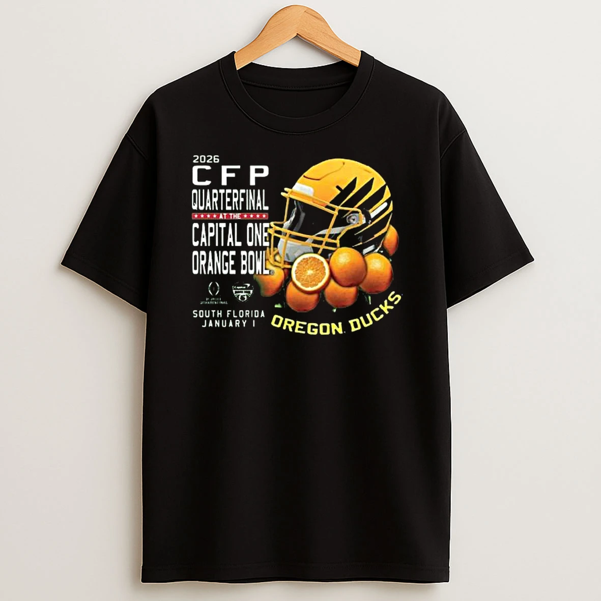 Vflippa Legendusashirt 20251223_094423 85_oregon Ducks Bed Of Oranges Cfp Quarterfinal At The Capital One Orange Bowl Jan 1 2026 South Florida Helmets T Shirt