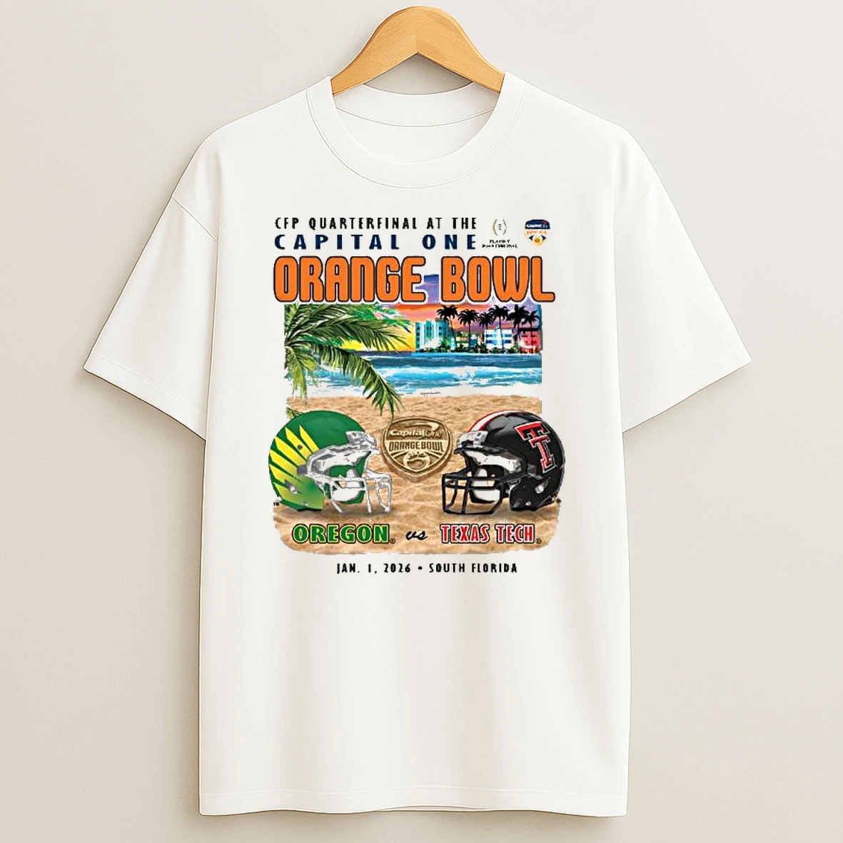 Vflippa Legendusashirt 20251223_094423 85_oregon Ducks Vs Texas Tech Red Raiders Cfp Quarterfinal At The Capital One Orange Bowl Jan 1 2026 South Florida Helmets T Shirt