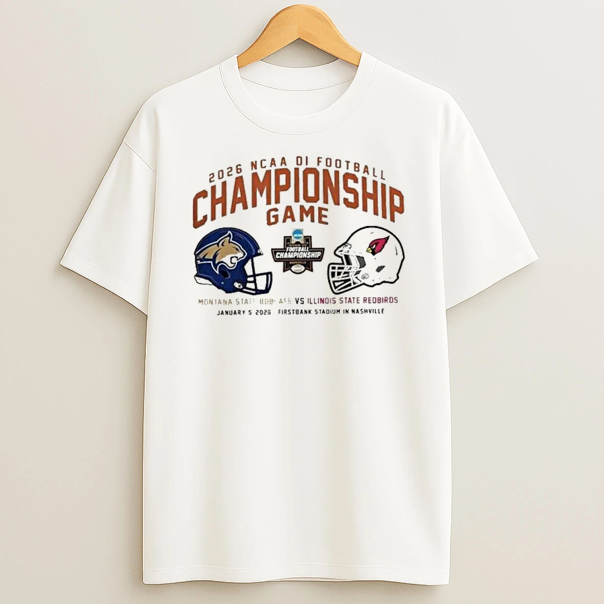 Vflippa Legendusashirt 20251224_094845 92_montana State Bobcats Vs Illinois State Redbirds 2025 Ncaa Division I Fcs Football Championship Game Is Set Helmets T Shirt