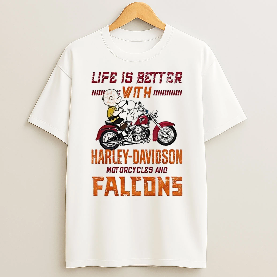 Vflippa Legendusashirt 20251224_094845 92_peanuts Life Is Better With Harley Davidson Motorcycles And Atlanta Falcons Nfl T Shirt