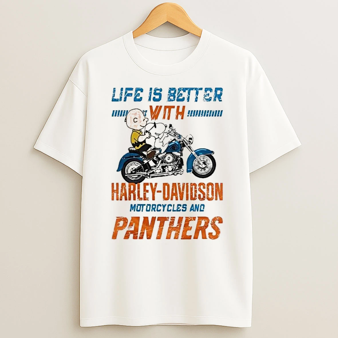 Vflippa Legendusashirt 20251224_094845 92_peanuts Life Is Better With Harley Davidson Motorcycles And Carolina Panthers Nfl T Shirt